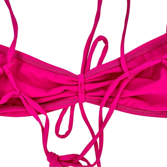 [relisted] NWOT Maryam Nassir Zadeh Rio Pink Fuchsia Bandeau Bikini Swim Top - Picture 10 of 12